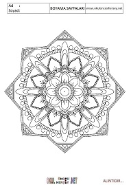 Mandala boyama sayfaları